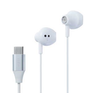 ラディウス TypeC直結イヤホン ホワイト ［リモコン対応］ HP-NEL12CW