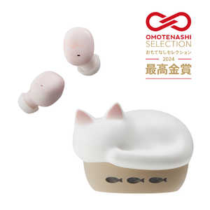 ラディウス 完全ワイヤレスイヤホン NEKO 猫 シロ［ワイヤレス(左右分離) /Bluetooth対応］ HP-C28BTW