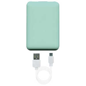 アベル 薄型・コンパクト モバイルバッテリー 5000mAh ライトグリーン ET-O23L501-GR アベル 薄型・コンパクト モバイルバッテリー 5000mAh ライトグリーン ET-O23L501-GR