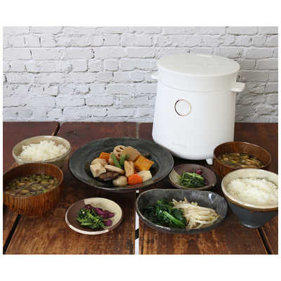 マクロス 炊飯器 2.5合 マルチライスクッカー リシェフ ホワイト