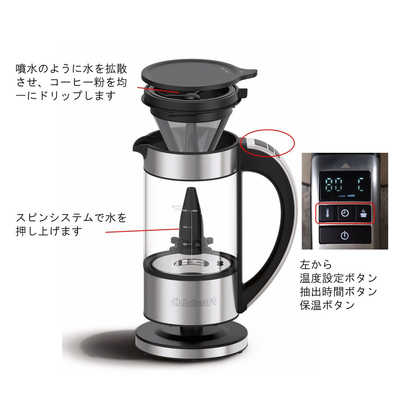 ファウンテン コーヒーメーカー FCC-1KJ ファウンテン コーヒーメーカー FCC-1KJ｜まるで噴水のようなドリップ
