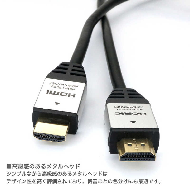 ホーリック ホーリック HDMIケーブル シルバー [3m /HDMI⇔HDMI /スタンダードタイプ /8K・4K対応] HDM30-888SV HDM30-888SV