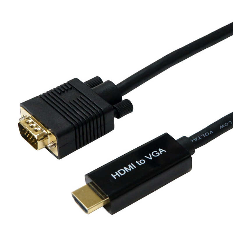 ホーリック ホーリック 映像変換ケーブル ブラック [HDMI⇔VGA /2m] HDVG20-114BK HDVG20-114BK