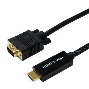 ホーリック 映像変換ケーブル ブラック [HDMI⇔VGA /2m] HDVG20-114BK