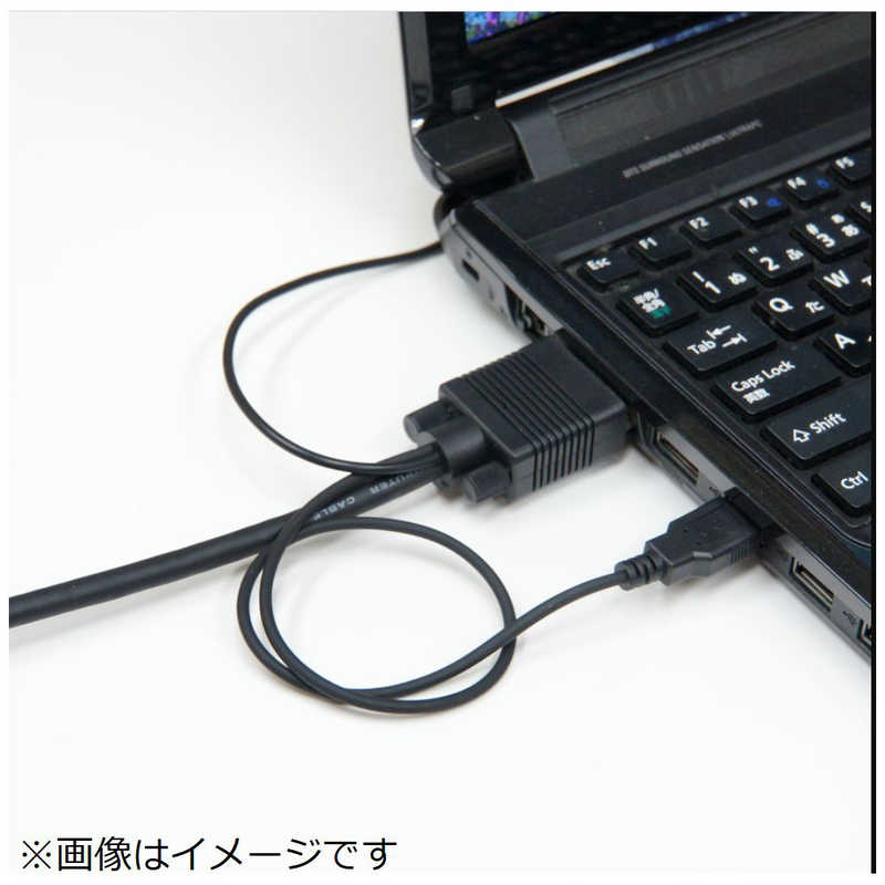 ホーリック ホーリック 変換ケーブル +USB-A オス(給電) / φ3.5mm(音声出力) [HDMI⇔VGA /3m] VGHD30-161BKPU VGHD30-161BKPU
