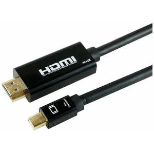 ホーリック 映像変換ケーブル ブラック [HDMI⇔miniDisplayPort /1m] MDPHD10-175BK