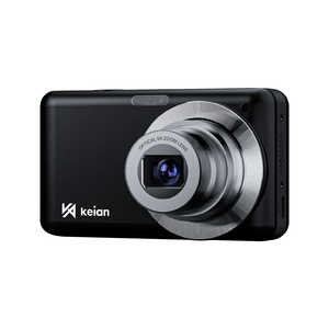 KEIAN 光学6倍コンパクトデジタルカメラ ブラック KDC125-BK