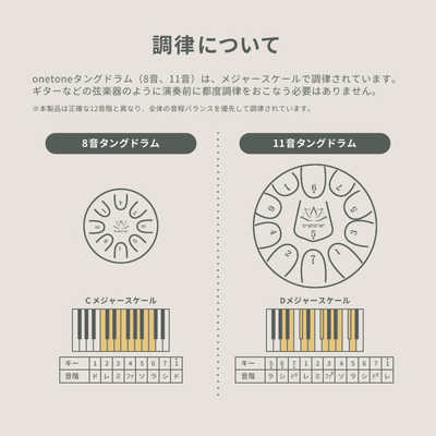ONETONE ONETONE ワントーン タングドラム Dメジャースケール 11音 10