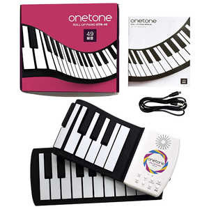 ＜コジマ＞ ONETONE（ワントーン） ONE TONE ロールピアノ 49鍵盤 内蔵バッテリー駆動 OTR49画像