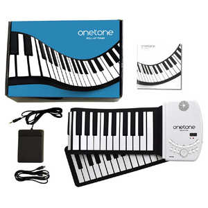 ONETONE（ワントーン） ONE TONE ロールピアノ 88鍵盤 内蔵バッテリー駆動 サスティンペダル付属 OTR88