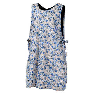 レップ エプロン フラワーリーブス フラワー・リーフモチーフ サイドをリボンで結ぶデザイン 体型カバー グレー (GY) REP-573518 REP573518