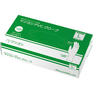 マツヨシ PVCグローブパウダーフリー MY-7523 L 100マイイリ マツヨシ PVCグローブパウダーフリー MY-7523 L 100マイイリ