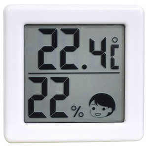 ドリテック 小さいデジタル温湿度計 O‐257WH