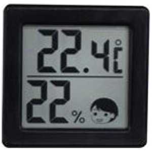 ドリテック 小さいデジタル温湿度計 O‐257BK