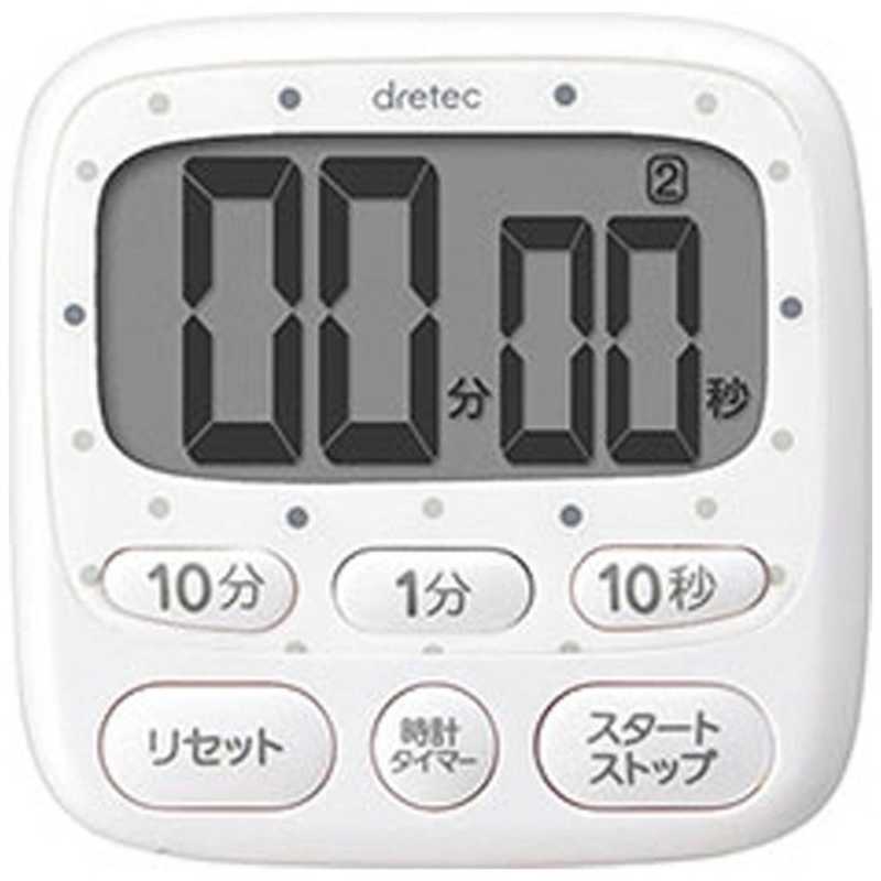 ドリテック ドリテック 時計付キッチンタイマー T-566WT ホワイト T-566WT ホワイト