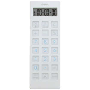 ドリテック dretec アナログ時計付電卓バイブタイマー ホワイト CL128WT