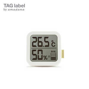 TAG label by amadana デジタル温湿度計 AT-TH11W ホワイト