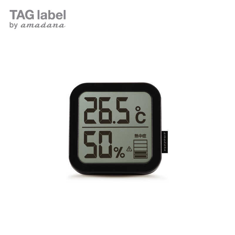 TAG label by amadana TAG label by amadana デジタル温湿度計 AT-TH11BK ブラック AT-TH11BK ブラック