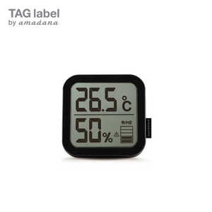 TAG label by amadana デジタル温湿度計 AT-TH11BK ブラック