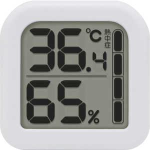 ドリテック デジタル温湿度計「モルモ」 ホワイト  [デジタル] O-405WT