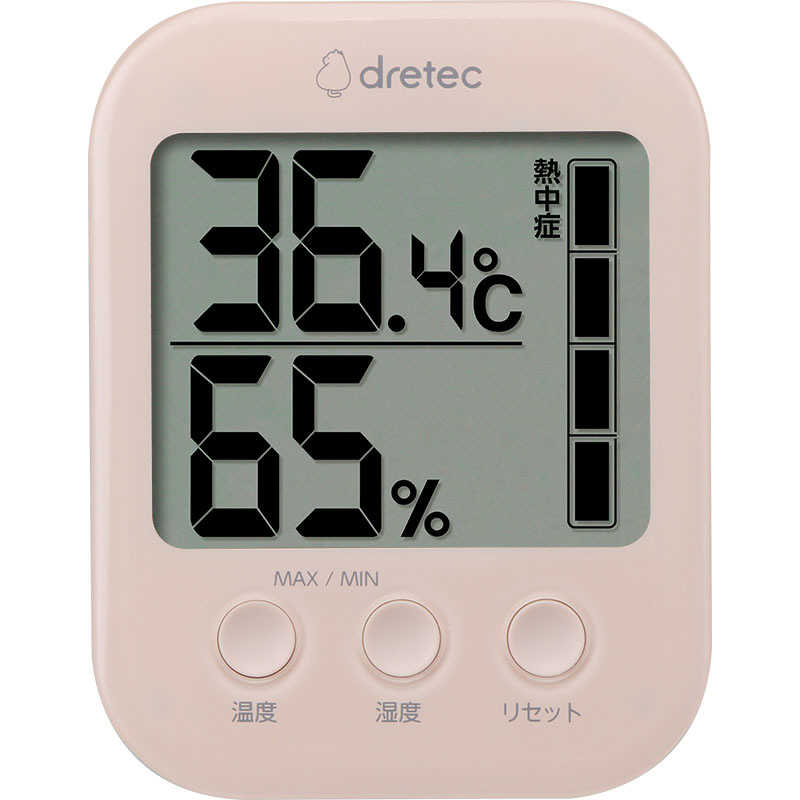ドリテック 人気商品の デジタル温湿度計 SALE 62%OFF モスフィ デジタル O-401PK ピンク