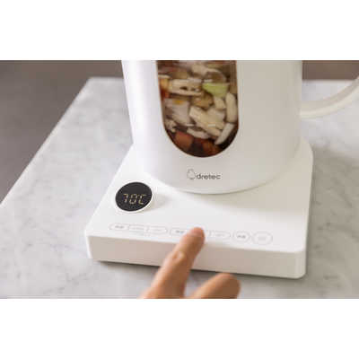 ドリテック調理ポット ククポ 1.5L ホワイト PO-163WT 1台 ドリテック 調理ポット「ククポ」(容量：1.5L) ホワイト PO-163WT の