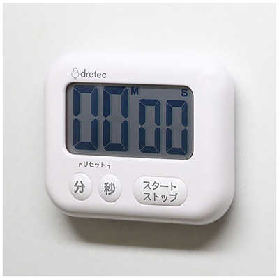 ドリテック 大画面タイマー シャボン ホワイト T-614WT の通販