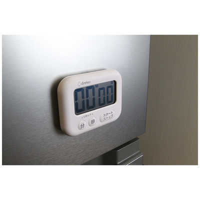 ドリテック 大画面タイマー シャボン ホワイト T-614WT の通販