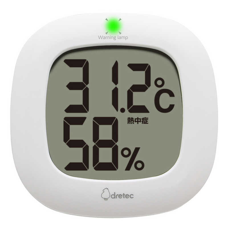 ドリテック ドリテック デジタル温湿度計「ルミール」 ホワイト WT ［デジタル］ O423 O423