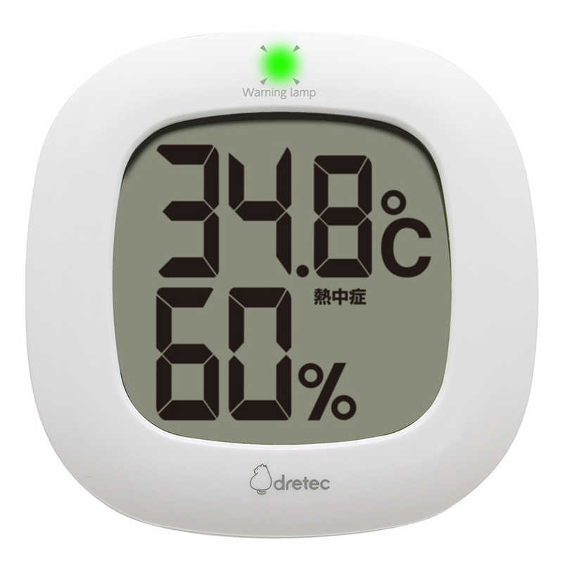 ドリテック ドリテック デジタル温湿度計「ルミール」 ホワイト WT ［デジタル］ O423 O423