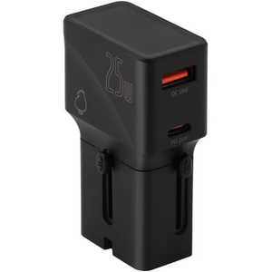 ドリテック PD25W対応 海外用USBアダプター AD-102BK