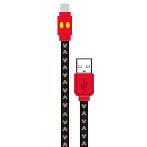 グルマンディーズ ディズニーキャラクター Type-C対応 同期&充電ケーブル ミッキーマウス DN-528A