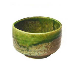 カネセ 抹茶碗 織部流し 電子レンジ対応 W-203