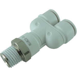 千代田通商 ファイブメイルブランチワイ W(白)10mm・R1/4 F1002MYW 千代田通商 ファイブメイルブランチワイ W(白)10mm・R1/4 F1002MYW