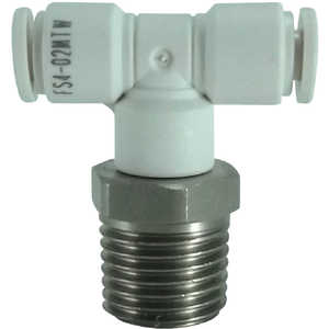 千代田通商 ファイブSUSメイルブランチティ 白 4mm･R1/4 FS402MTW