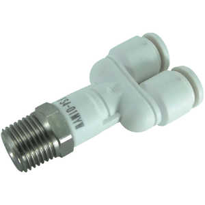 千代田通商 ファイブSUSメイルブランチワイ 白 4mm･R1/8 FS401MYW