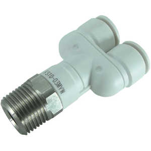 千代田通商 ファイブSUSメイルブランチワイ 白 10mm・R3/8 FS1003MYW 千代田通商 ファイブSUSメイルブランチワイ 白 10mm・R3/8 FS1003MYW