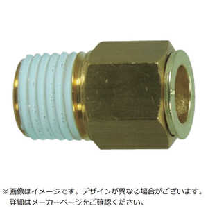 千代田通商 チヨダ 冷却水配管用タッチコネクターフジVタイプメイルコネクター(金属) 8mm・R18 801MV