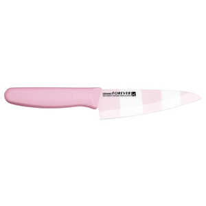 フォーエバー 銀抗菌カラーセラミック包丁 140mm KC-14PP ピンク縞 フォーエバー 銀抗菌カラーセラミック包丁 140mm KC-14PP ピンク縞