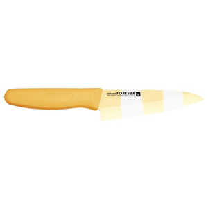 フォーエバー 銀抗菌カラーセラミック包丁 140mm KC-14YY イエロー縞 フォーエバー 銀抗菌カラーセラミック包丁 140mm KC-14YY イエロー縞