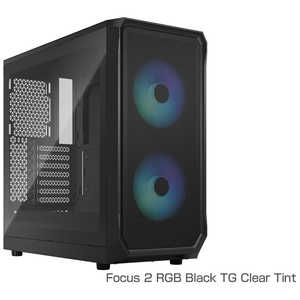 FRACTALDESIGN PCATX/microATX/Mini-ITXFocus 2 RGB Black TG Clear Tint FD-C-FOC2A-03