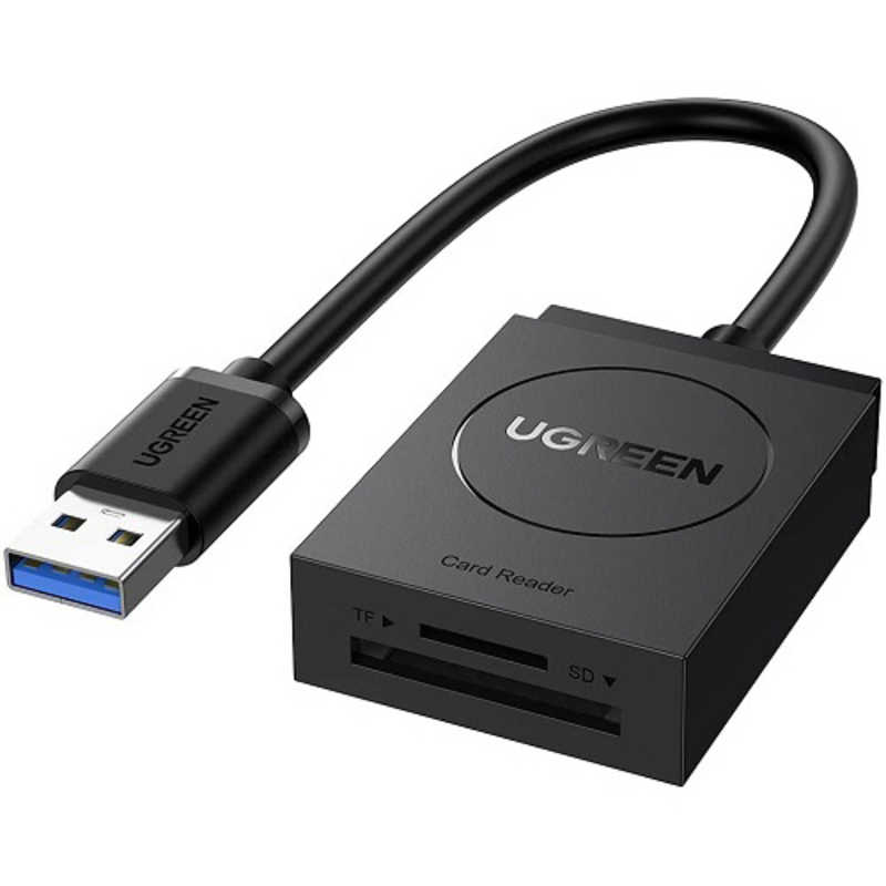 UGREEN UGREEN UGREEN USB 3.0 to TF+SD 対応カードリーダー ブラック  20250 20250