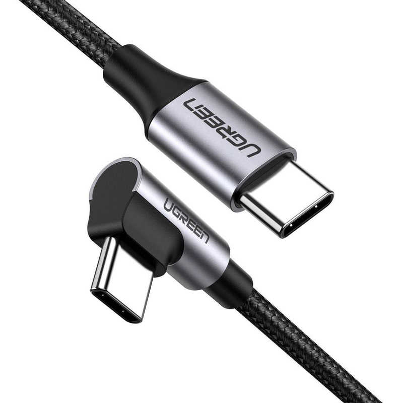 UGREEN UGREEN UGREEN USB-C (オス) To USB-C (オス) 3A 急速充電ケｰブル (L字型タイプ) 0.5m  50122 50122