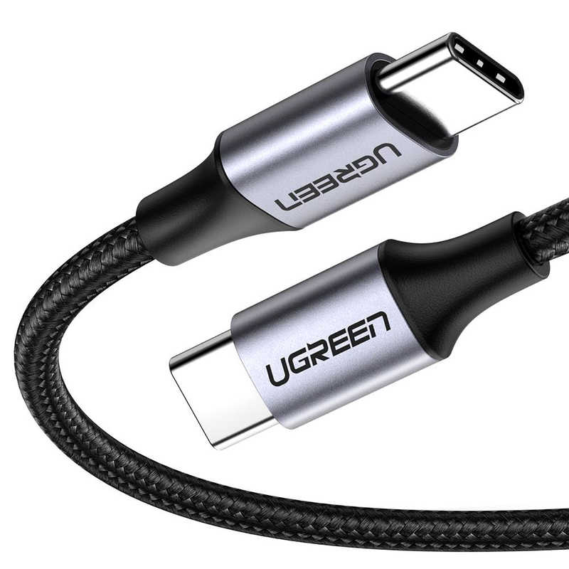 UGREEN UGREEN UGREEN USB-C (オス) To USB-C (オス) 3A 急速充電ケｰブル ナイロン編み 2m  50152 50152
