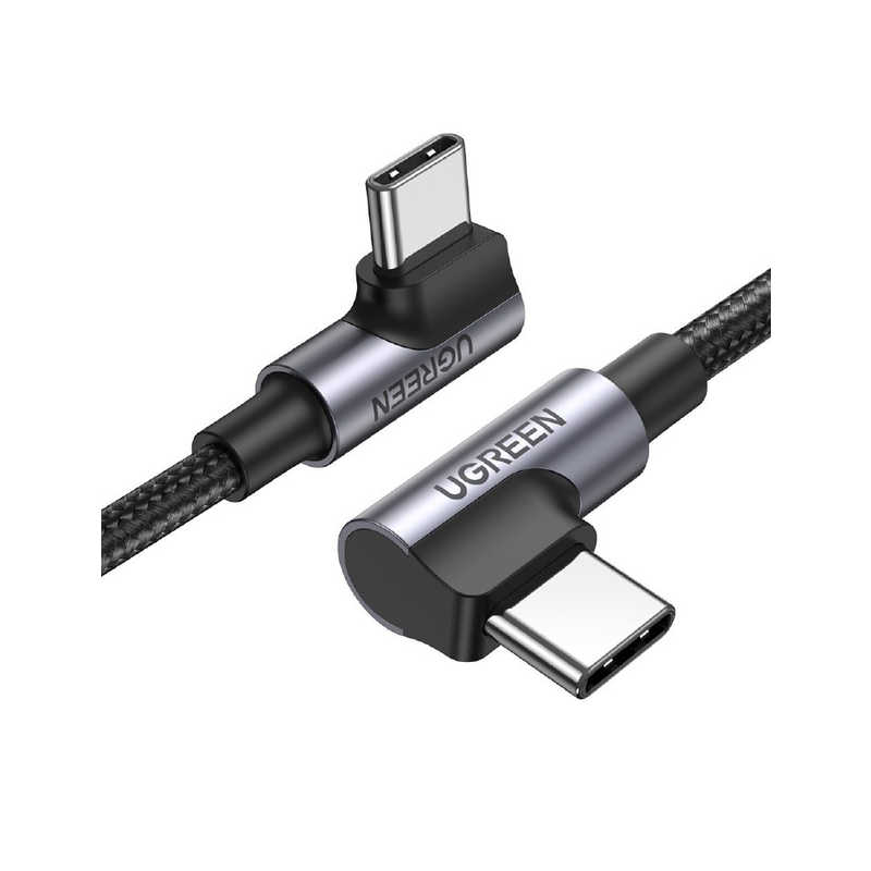 UGREEN UGREEN UGREEN USB-C (オス) To USB-C (オス) 5A 急速充電ケｰブル (両端L字型タイプ) 1m  70696 70696