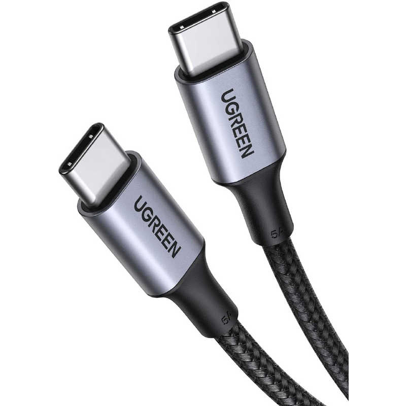 UGREEN UGREEN UGREEN USB-C (オス) To USB-C (オス) 5A 急速充電ケーブル ナイロン編み 3m  90120 90120