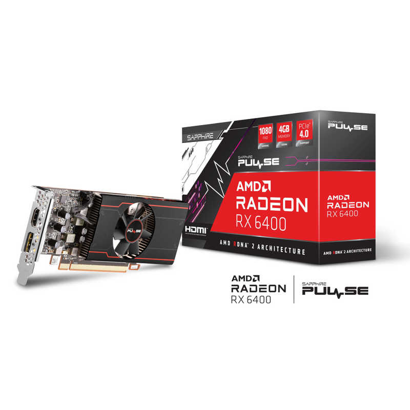 SAPPHIRE SAPPHIRE SAPPHIRE PULSE Radeon RX 6400 GAMING 4GB GDDR6 ｢バルク品｣ SAPPULSERX64004GB SAPPULSERX64004GB