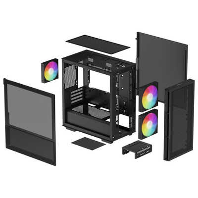 DEEPCOOL PCケース［Micro ATX /Mini-ITX］CH360 ブラック R