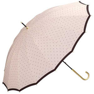 ワールドパーティー 雨傘 長傘 16本骨ピンドット Wpc. [ 晴雨兼用傘 / 55cm ] ピンク 3303-03-001
