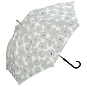 ワールドパーティー 雨傘 長傘 ハナプリント Wpc. [ 晴雨兼用傘 / 58cm ] グレー 7620-07-001